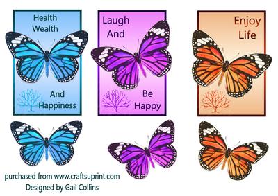 Butterfly Toppers x 3 No 3