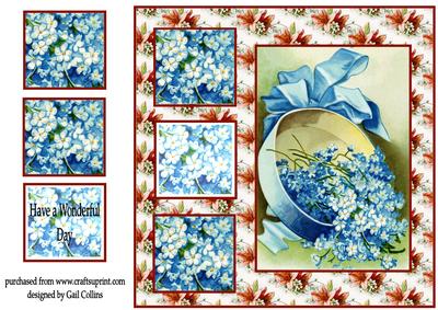 Blue and Red Vintage