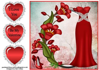 Red Dress and Hearts