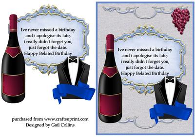Belated Male Card