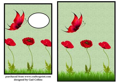 Poppies and Butterflies