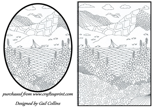 the boat colouring Card