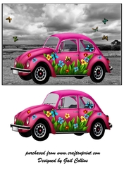 Pink VW Beetle
