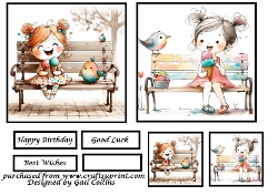 ice cream on the bench with the Birds