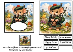 scottish mouse in a Kilt