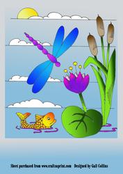 Dragon Fly and Lily