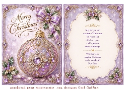 merry christmas purple bauble