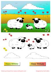 Sheep Decoupage