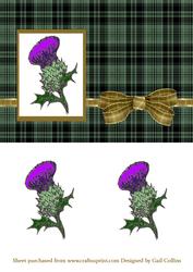 Thistle on Green Tartan.