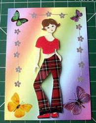 Finished Paper Doll Card