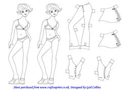 Paperdoll Uncoloured.