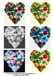 Flower Hearts Toppers