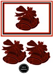 Red Christmas Bell on a White Back Gound