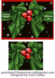 Christmas Bow and Holly