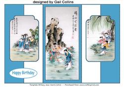 Otiental Double Fold Back Card