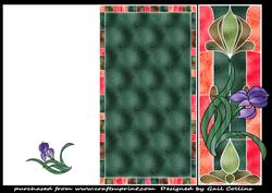 Cut and Fold Panel Card Floral