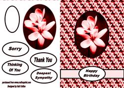Floral Card Red