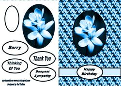 Floral Card Turquois