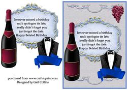 Belated Male Card