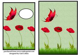 Poppies and Butterflies