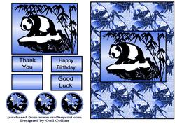Oriental Panda Blue