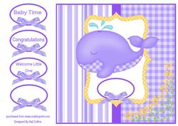 Lilac Baby Card