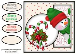 Peeping Snowman
