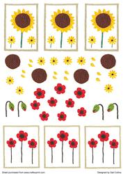 Sunflowers and Poppies