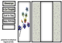 Floral panel card