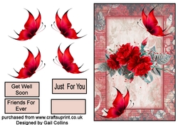 Red butterflies