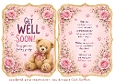 get well soon teddy pink