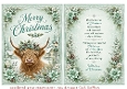 merry christmas highland cow mint