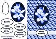 Floral Card Blue