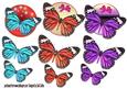 Round Butterfly Toppers X3