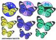Round Butterfly Toppers x 3 No 2