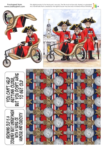 The Wrinklies Decoupage - Chelsea Pensioners