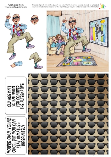 The Wrinklies Decoupage - Grandad Style