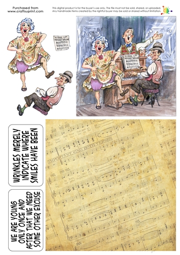The Wrinklies Decoupage - Mother Brown