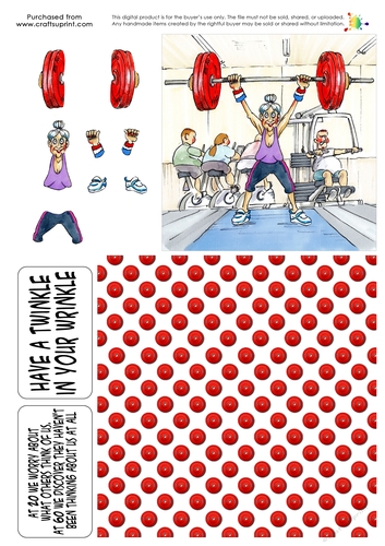 The Wrinklies Decoupage - Strong Nan