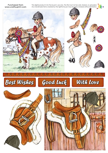 Double Decoupage - Horsing Around