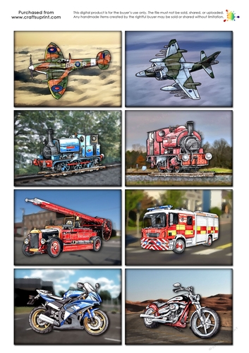 Transport Toppers - Planes, Trains and Automobiles