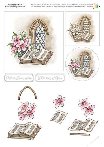 Sympathy Decoupage - Church Window