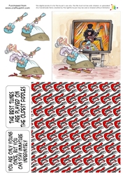 The Wrinklies Decoupage - Guitar Grandma