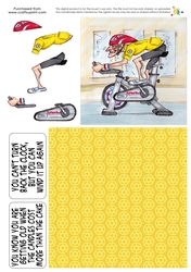 The Wrinklies Decoupage - Senior Cyclist