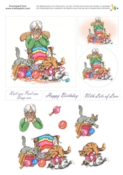 The Wrinklies Decoupage - Knit One Purl One Drop One