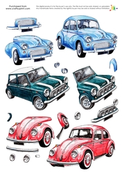 Transport Decoupage - Popular Cars