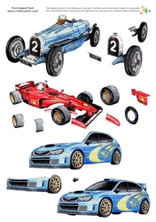 Transport Decoupage - Racing Cars