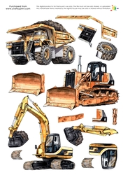 Transport Decoupage - Diggers
