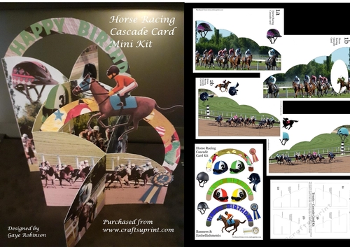 Horse Racing Cascade Stretch Card Kit