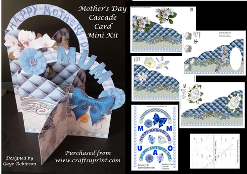 Mothers Day Cascade stretch Card Kit